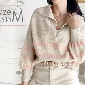 Size M - NUBIA Sweater Knitting Pattern