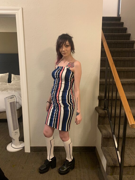 90s Striped Summer Dress - Etsy