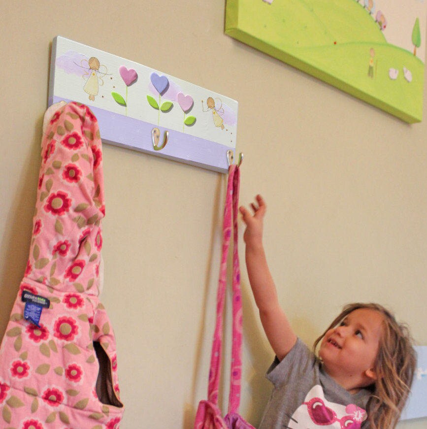 Nursery Peg Rack Kids Coat Hanger Towel Rack Fairies and Etsy Australia