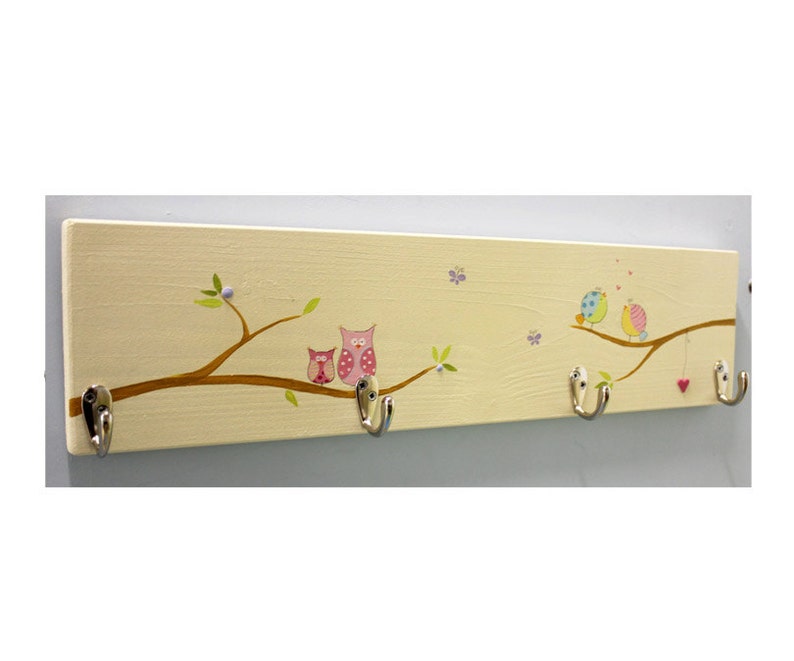 Kids Peg Rack Nursery Coat Hanger Towel Rack Owls Coat Etsy