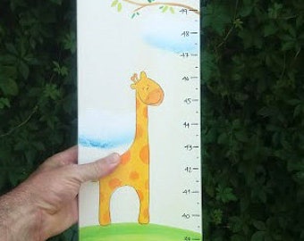 Personalized animals growth chart, Giraffe Decor, Animals ruler , New Baby Boy Gift, lion height Chart, personalized height chart