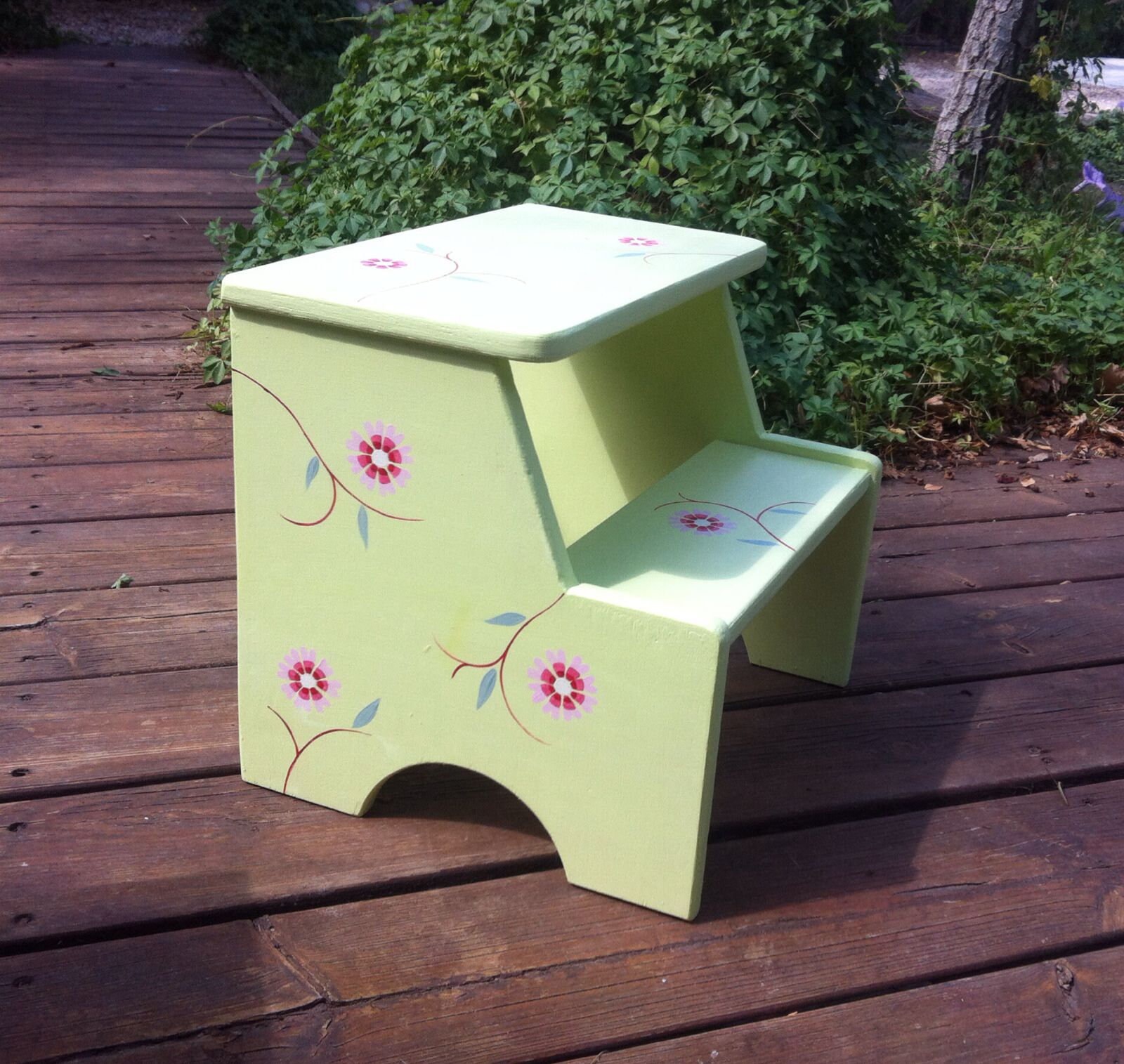 Chairs & Ottomans Hand painted step stool Living Room Furniture