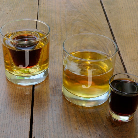 Items similar to Personalized Jager Bomb Shot Glass Set- Personalized ...