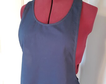 Navy Blue Kona Cotton Crisscross X back apron Japanese Minimalist pockets