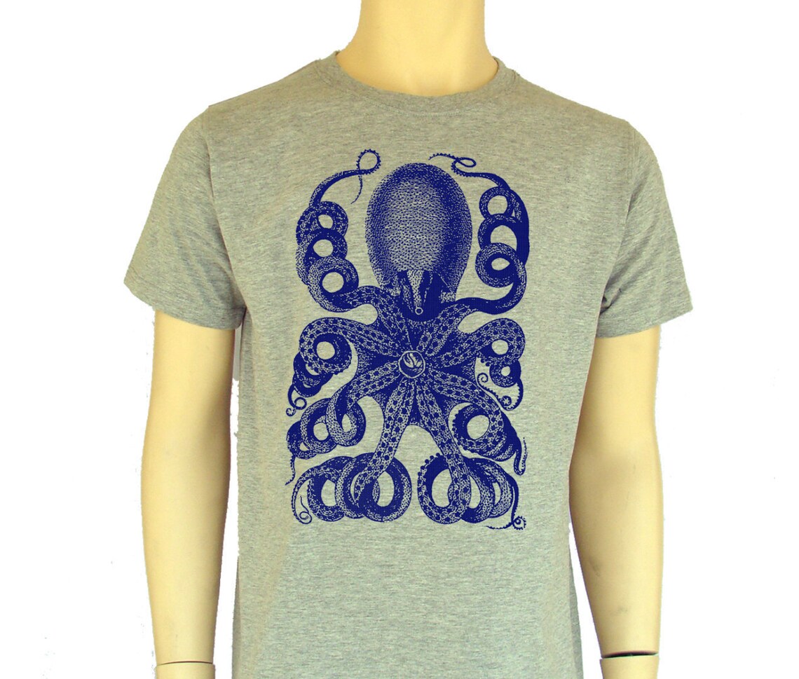Ocean Octopus TShirt Men's Ultra Cotton Adult Tee NEW Etsy