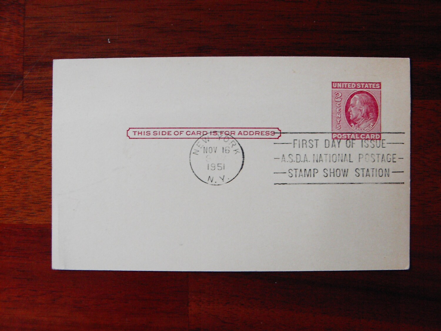 First Day of Issue 2c Pre Paid PostCard A.S.D.A. National Etsy