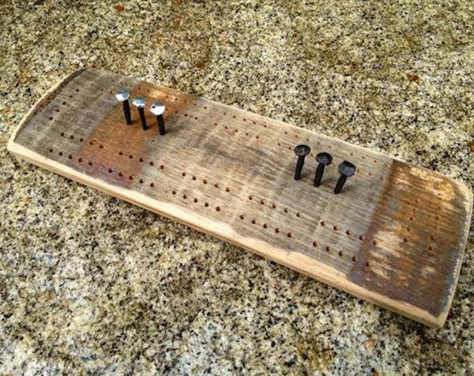 Whiskey Barrel Cribbage Board