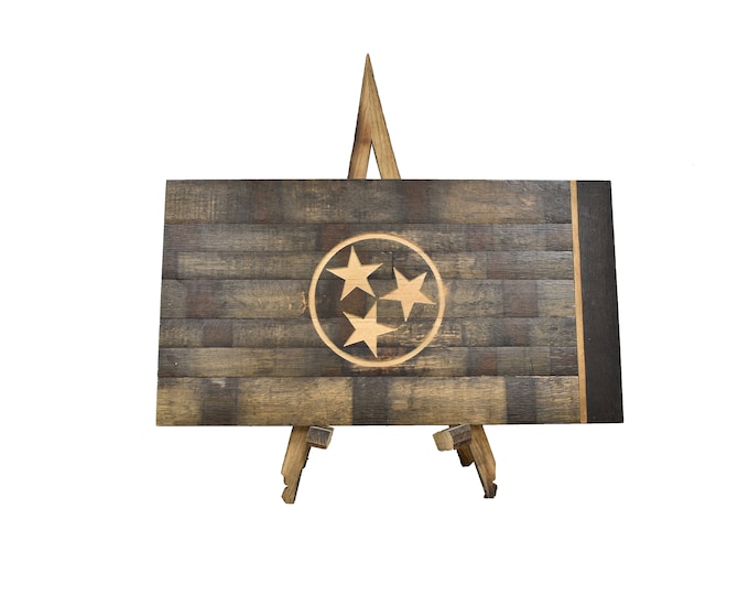 Tennessee State Whiskey Barrel Flag