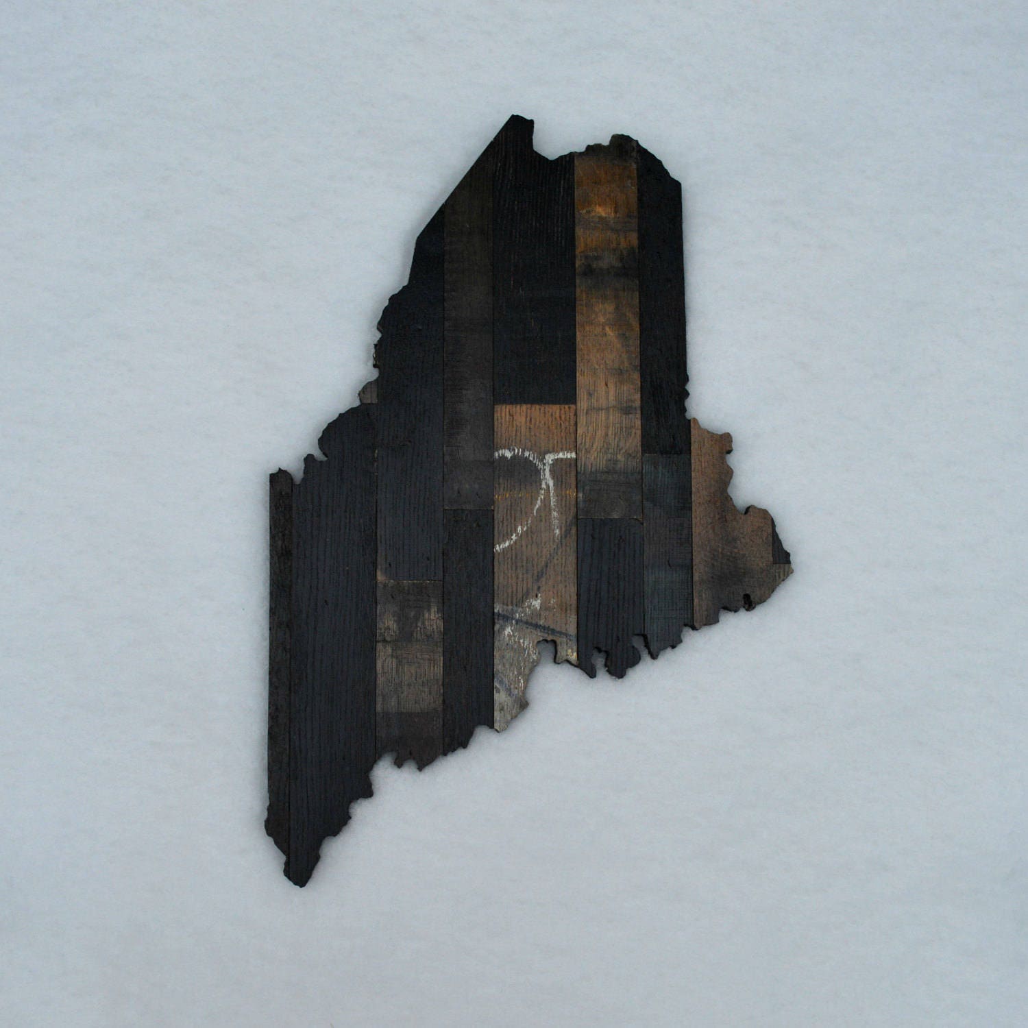 Maine State Whiskey Barrel Cut Out