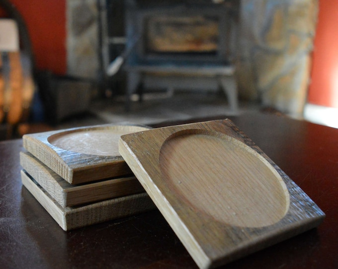 Sous-verres de baril de whisky (ensemble de quatre)