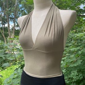 Long Bamboo Halter Top