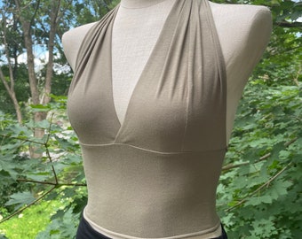 Long Bamboo Halter Top