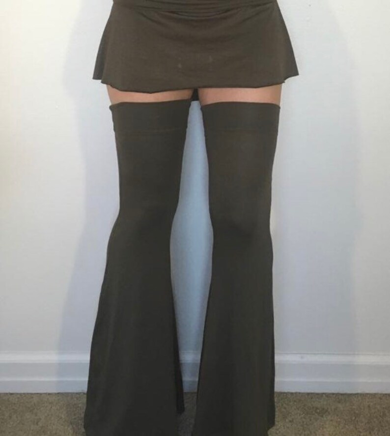 Bamboo Thigh High Flared Leg Warmers Leg Flares Etsy UK
