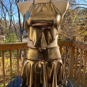 Metallic Pixie Halter Top