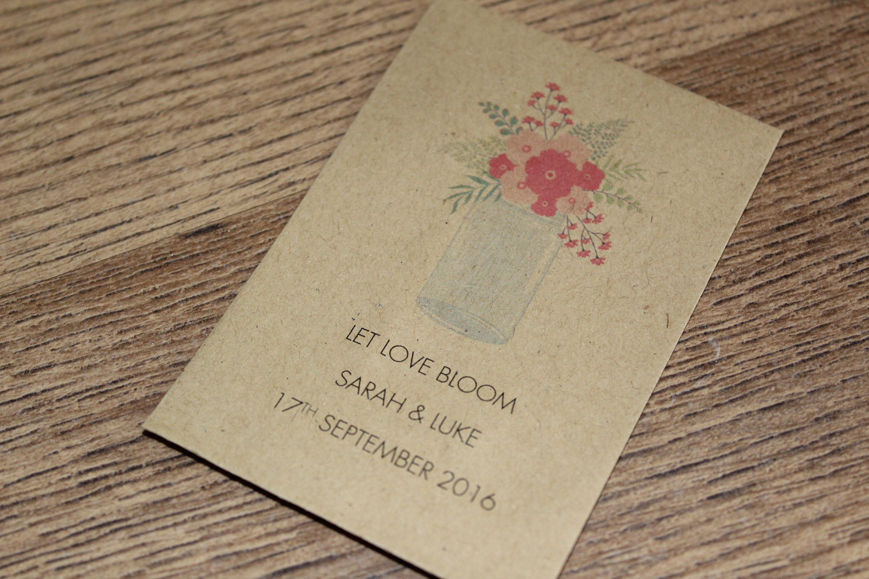 Personalised Seed Packets Flowers Baby Shower Favour Boy Girl Peter Rabbit