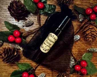 Candycane Cottage Original Perfumed Oil - Peppermint Vanilla Tonka Bean Roll On Fragrance - Yuletide Christmas Festive Mint Vegan Oil Blend