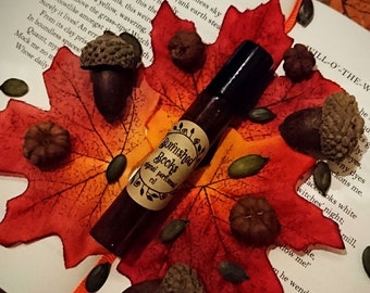 Burnished Books Original Perfumed Oil - Autumn Winter Cosy Coffee & Old Books Roll On Fragrance - Woodsy Spicy Coffee Shop Vegan Oil Blend