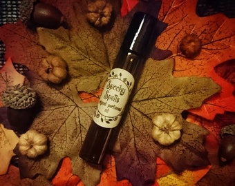 Spooky Spells Original Parfümöl - Halloween Witch Roll On Duft - Lakritz Patschuli Blutorange Schwarze Johannisbeere Vegan Öl Mischung