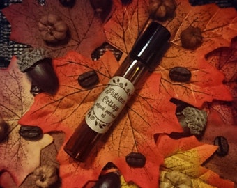 Autumn Cottage Original Perfumed Oil - Autumn Halloween Cosy Cottage Roll On Fragrance - Toasted Marshmallow Spiced Coffee Vegan Oil Blend