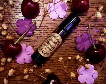Beneath Moonlight Original Perfumed Oil - Romantic Spring Roll On Fragrance - Rhubarb, Dark Spices, Incense & Almond Vegan Oil Blend