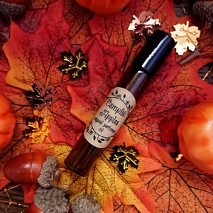 Lagerfeuer Äpfel Original Parfümöl - Herbst Halloween Gewürzte Rote Apfel Herbst Blätter Roll On Duft - Würzige Gourmand Vegan Öl Mischung