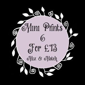 Mini A6 Küche Hexe Druck - Kleine niedliche rosa lila Witchy Zutaten Illustration - Aquarell Kessel Pflanze Pilz Kristall Postkarte Bild 3
