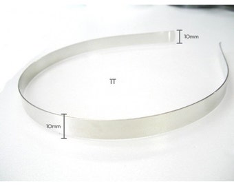 12pcs 10mm (3/8") Silver Skinny Thin metal headbands Hair accessories wholesale lots Annielov