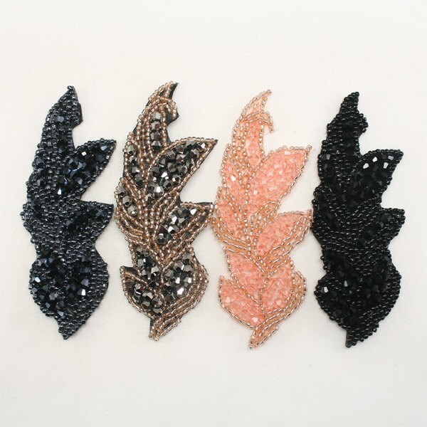 1 pc of Leaf applique Bead Leaf Bead applique Bead accessories Etsy