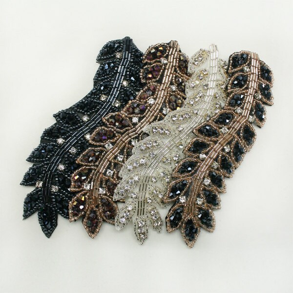 1 pc of Rhinestone applique beaded Headband Hair Accessories Etsy