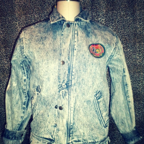 vintage acid wash jean jacket