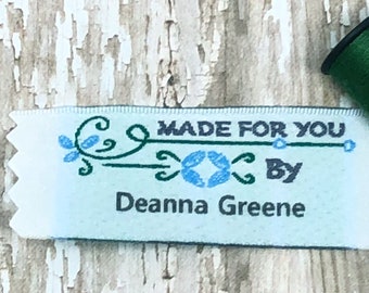 Personalized Sewing Labels, Custom Labels, Vintage Labels, Woven Labels, Personalized Labels for Crafts, Fabric Labels, Sewing Labels