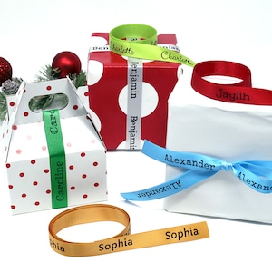 Favor Ribbon Personalized Ribbon, Ribbon with names, Custom Ribbon, Ribbon for Wrapping Presents, Printed Gift Ribbon