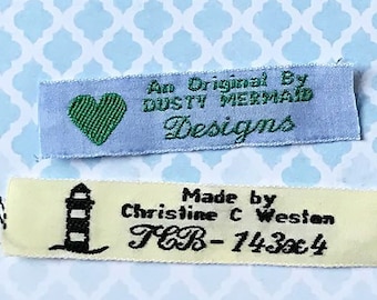 Personalized Customlabels4u, completely cotton, all woven, ecco friendly clothing labels