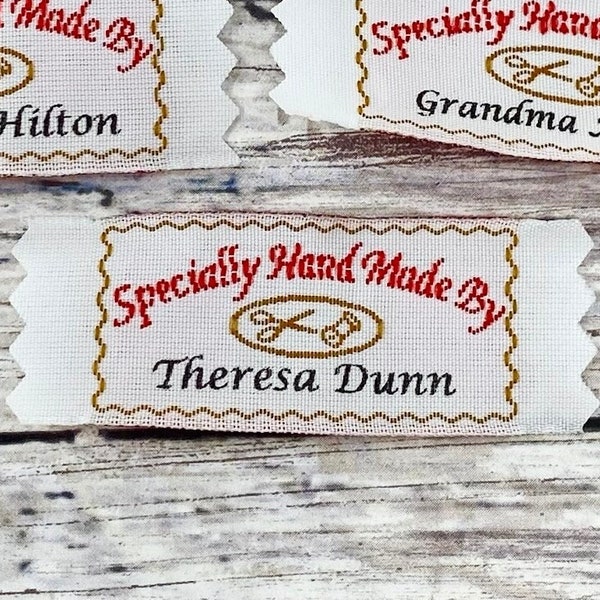 Specially Hand Made By Woven Labels, Fabric Labels, Custom Labels, Personalized Labels