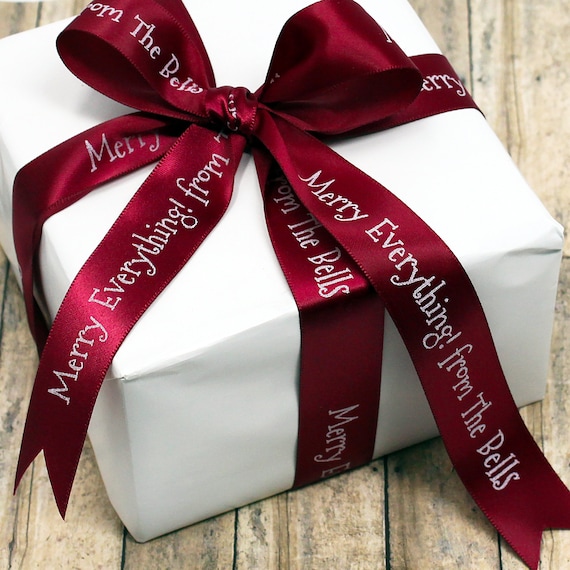 Personalized Holiday Ribbon, 10 Yards 30 Feet 7/8 Professionally