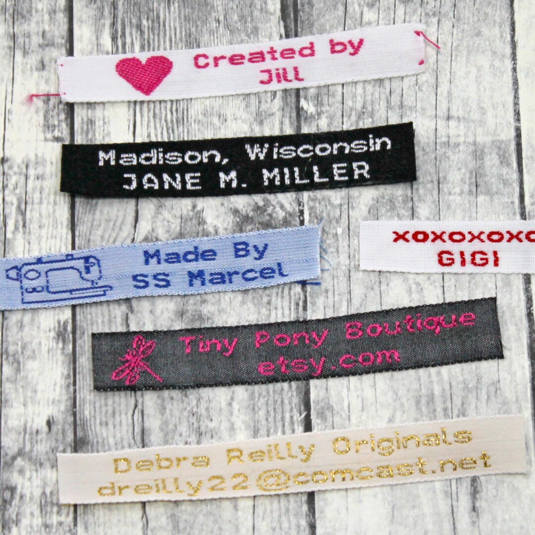 50 Custom Cotton Woven Clothing Labels: Sew or Iron On - Etsy