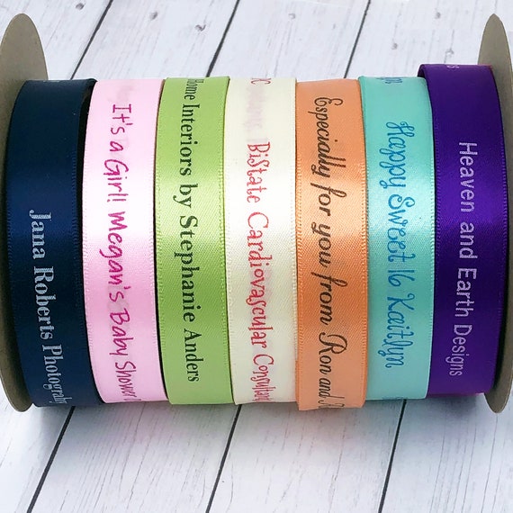 Custom Logo 5/8 Satin Ribbon