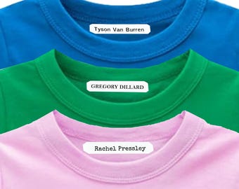 Iron On Fabric Clothing Labels: Durable Camp Name Tags, Style 12