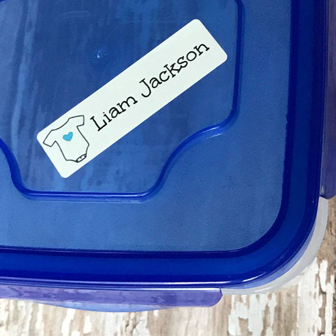 80 Dishwasher Safe Name Labels Waterproof Stickers Kids Etsy
