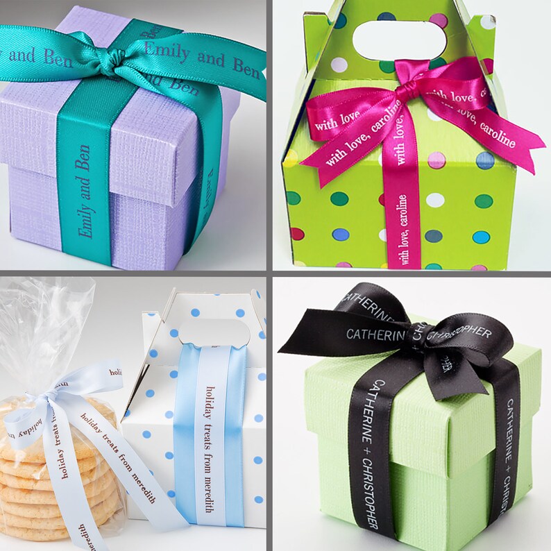 Imprinted Ribbons Personalized Satin Ribbon Professionally Etsy