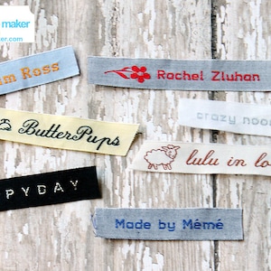 Cotton Clothing Labels for your sewing knitting and craft projects.