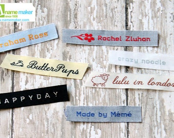 Sew On Custom Woven Clothing Labels, 100% Cotton Environmentally Friendly Labels for Clothes, Woven Labels, Kids Labels