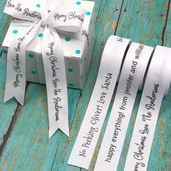 Personalized Poly Cotton Ribbon, Printed Ribbon, Favor Ribbon