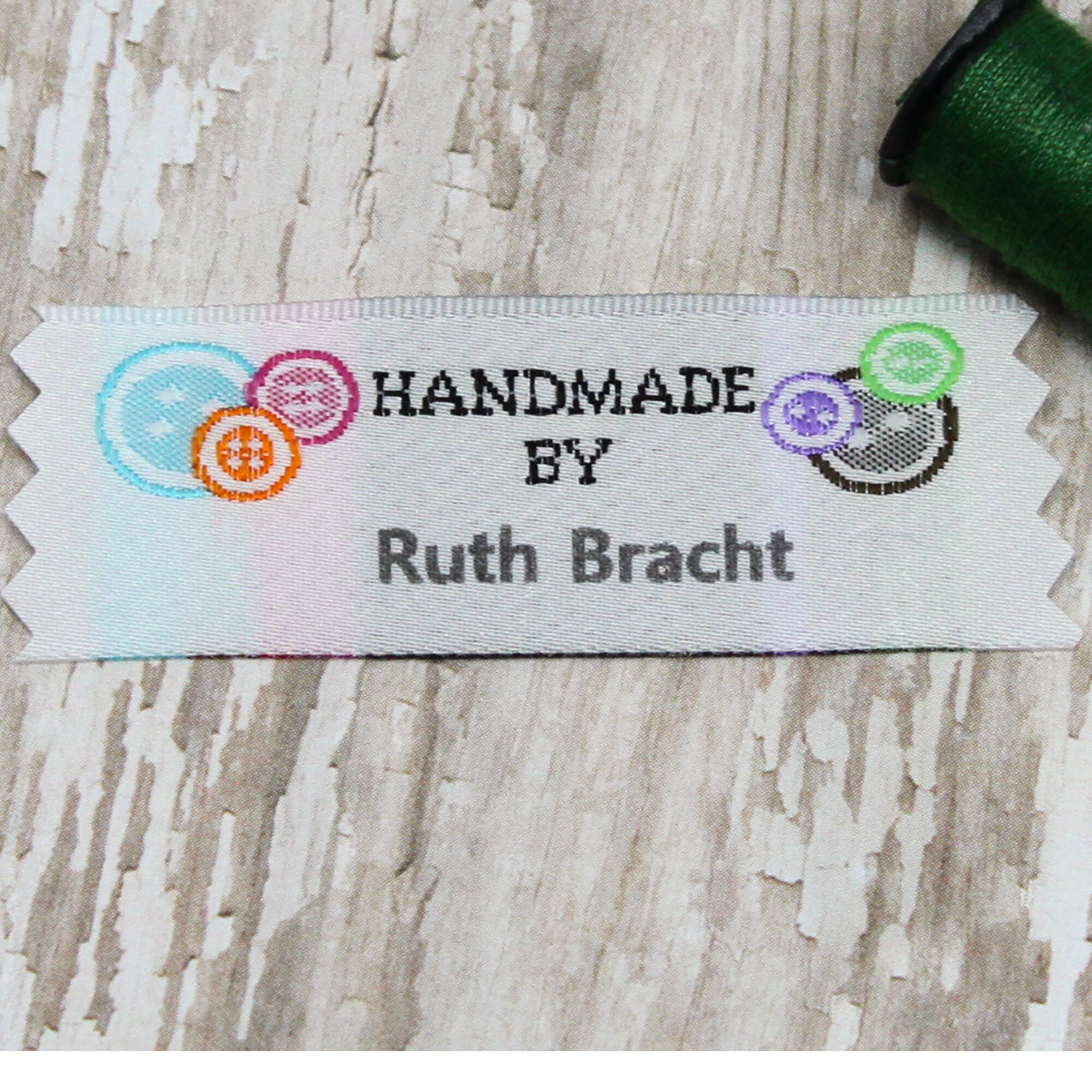 Clothing Labels Handmade By imprinted, Satin Polyester Custom Clothing Labels, Clothing Tags, Sewing Labels, Personalized Labels on a roll