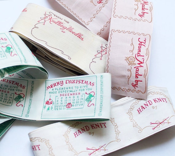 Vintage Sewing Labels and Antique Clothing Labels - 4 different styles