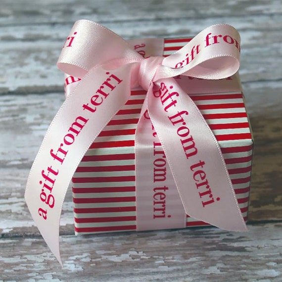 4 Custom Personalized Ribbon Professionally Printed Ribbon Gift Ribbon