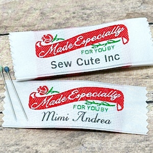 Sewing Label, Vintage Tags, Personalized Fabric Labels, Custom Knitting Label, Labels For Handmade Items, Quilt Tag, Crochet Label, Knit Tag