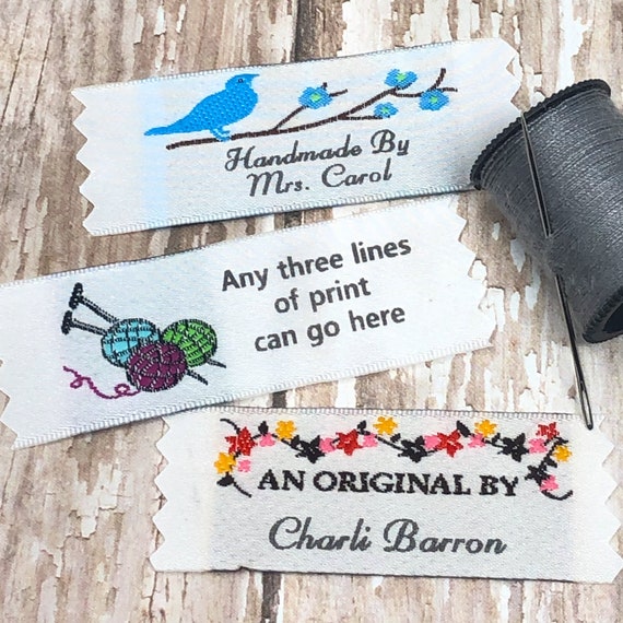 Personalized Woven Fabric Clothing Labels, Sewing, Knitting - Etsy