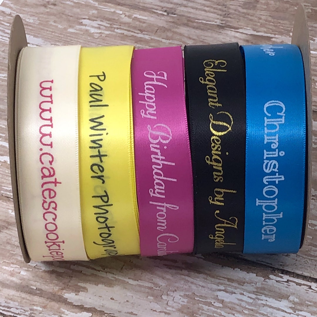 Personalized Ribbon 10 Yards 7 8 Printed Ribbon Professionally Printed Favor Wedding Ribbon Gift Ribbon Ribbon Satin Ribbon Etsy