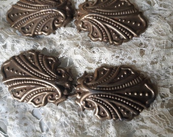 One Antique Brass Cloak Clasp Closure French Coat Buckles #sophieladydeparis